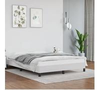 vidaXL Cadre de lit sans matelas en similicuir blanc 140 x 190 cm
