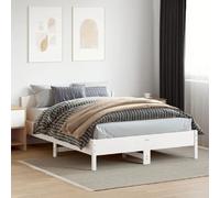 vidaXL Cadre de lit avec tête de lit blanc 160x200 cm bois pin massif