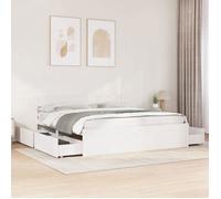 vidaXL Cadre de lit sans matelas blanc 180x200 cm bois massif de pin 3282340