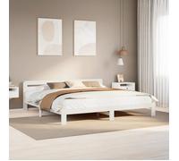 vidaXL Cadre de lit sans matelas blanc 180x200 cm bois massif de pin