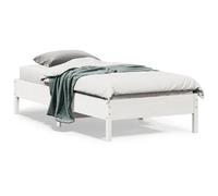 vidaXL Cadre de lit sans matelas blanc 90x190 cm bois de pin massif