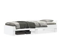 vidaXL Cadre de lit sans matelas blanc 90x190 cm bois d'ingénierie 849586