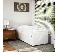 vidaXL Cadre de lit 3284537 sans matelas 90x190 cm similicuir Blanc