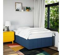 vidaXL Cadre de lit sans matelas bleu 120x200 cm tissu
