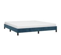 vidaXL Cadre de lit sans Matelas Bleu foncé 160x200 cm Velours