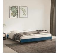 vidaXL Cadre de lit sans matelas 160x200 cm velours bleu foncé 346986
