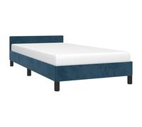 vidaXL Cadre de lit sans Matelas Bleu foncé 90x190 cm Velours