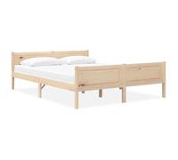 vidaXL Cadre de Lit Sommier à Lattes Lit Double Adulte Cadre à Lattes sur Pied Chambre à Coucher Maison Intérieur 160x200 cm Bois de Pin Massif