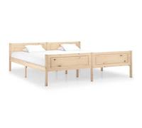vidaXL Cadre de lit sommier à lattes 180x200 cm Bois de pin massif – Sans matelas