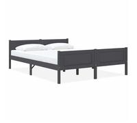 vidaXL Cadre de lit sans matelas bois massif de pin gris 160x200 cm 322128