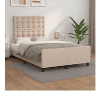 vidaXL Cadre de lit avec tête de lit cappuccino 120x190 cm similicuir