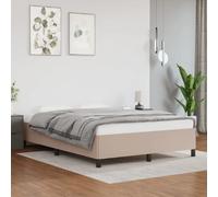 VIDAXL Cadre de lit sans matelas - Cappuccino 140x190 cm similicuir