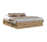vidaXL Cadre de lit sans matelas chêne artisanal 180x200 cm