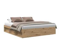 vidaXL Cadre de lit sans Matelas chêne Artisanal 200x200 cm