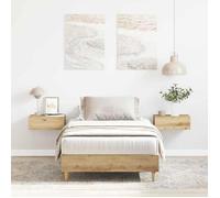 vidaXL Cadre de lit sans matelas chêne artisanal 75x190 cm