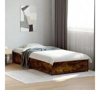 vidaXL Cadre de lit sans matelas chêne fumé 75x190 cm