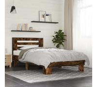 vidaXL Cadre de lit sans matelas chêne fumé 90x190 cm