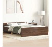 vidaXL Cadre de lit sans matelas chêne marron 140x190 cm 3203788