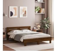 vidaXL Cadre de lit 3207440 sans matelas chêne marron 140x190 cm