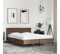 vidaXL Cadre de lit sans matelas chêne marron 140x200 cm