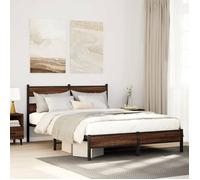 vidaXL Cadre de lit sans matelas chêne marron 160x200 cm