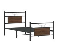 vidaXL Cadre de lit sans Matelas chêne Marron 80x200cm Bois ingénierie