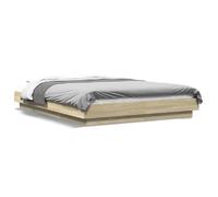 vidaXL Cadre de lit sans matelas chêne sonoma 135x190 cm