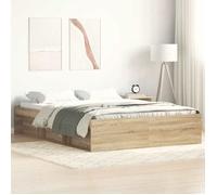 vidaXL Cadre de lit sans matelas Chêne Sonoma 140x190 cm 3203903