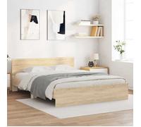 vidaXL Cadre de lit sans Matelas chêne Sonoma 140x190 cm