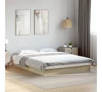 vidaXL Cadre de lit sans matelas chêne sonoma 140x200 cm