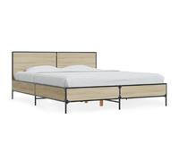 vidaXL Cadre de lit sans matelas chêne sonoma 150x200 cm