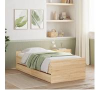 vidaXL Cadre de lit sans matelas chêne sonoma 75x190 cm 3207387