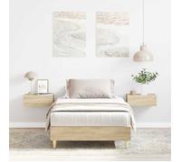 vidaXL Cadre de lit sans matelas chêne sonoma 75x190 cm 861095