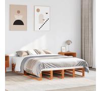 vidaXL Cadre de lit sans matelas cire marron 120x200cm bois pin massif