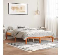 vidaXL Cadre de lit sans matelas cire marron 140x200cm bois pin massif
