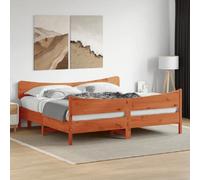 vidaXL Cadre de lit sans matelas cire marron 180x200cm bois pin massif