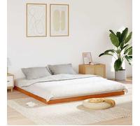 vidaXL Cadre de lit cire marron 180x200 cm bois de pin massif