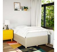 vidaXL Cadre de lit sans matelas crème 120x200 cm tissu