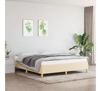 VidaXL - Cadre de lit sans matelas Crème 160x200 cm Tissu
