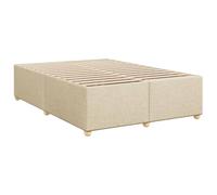 vidaXL Bedframe zonder matras stof crÃmekleurig 160x200 cm3284748 Blanc G