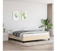 vidaXL Cadre de lit 347079 sans matelas tissu crème 160 x 200 cm