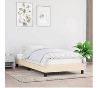 vidaXL Cadre de lit sans matelas crème 90x200 cm tissu 346693