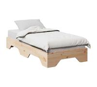 vidaXL Cadre de lit sans Matelas empilable 75x190 cm Bois Massif