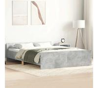 vidaXL Cadre de lit tête de lit et pied de lit gris béton 120x200 cm 3203743 Gris G
