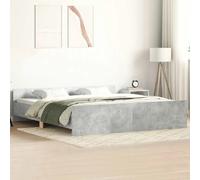 vidaXL Cadre de lit sans matelas gris béton 200x200 cm