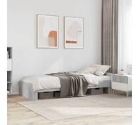 vidaXL Cadre de lit sans matelas gris béton 90x190cm bois d'ingénierie