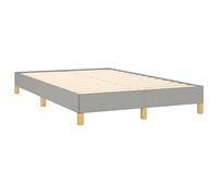 vidaXL Cadre de lit rembourré – Sommier à lattes, tissu gris clair 120x190 cm