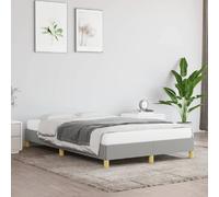 vidaXL Cadre de lit sans matelas gris clair 120x190 cm tissu