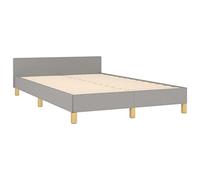 vidaXL Tour de lit sans matelas en tissu gris clair 120 x 190 cm