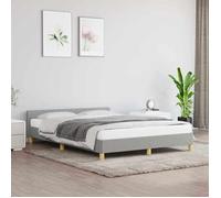 vidaXL Cadre de lit sans matelas 347407 tissu gris clair 140x190 cm